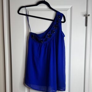 Rue21 Royal Blue One-Shoulder Top